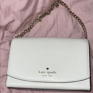 Kate Spade Cream Crossbody Bag with Gold Chain
